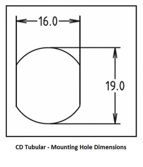 Tubular slot 15.9mm 5/8&quot;