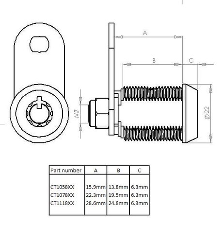 Tubular slot 15.9mm 5/8"