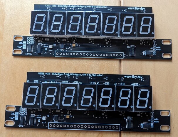 Bally 7 digit led score display