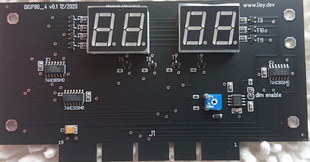 Gottlieb 4 digit led score display